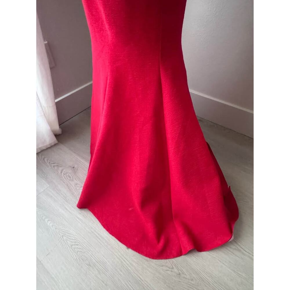BCBGMaxAzria Women’s Size 4 Gracie Red Strapless Peplum Red Formal Gown Dress - Picture 7 of 10